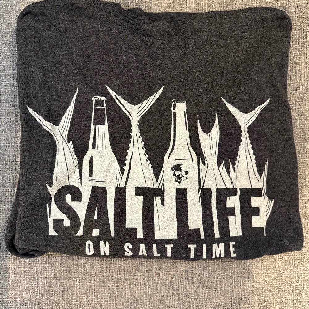 Men’s Salt Life Gray Graphic Long Sleeve T-Shirt